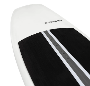 ADJUSTABLE FOIL TRACK MOUNT  The adjustable mount allows you to slide your foil forward and aft on your board to fine tune how it feels and performs based on your size, ability, and personal preference.